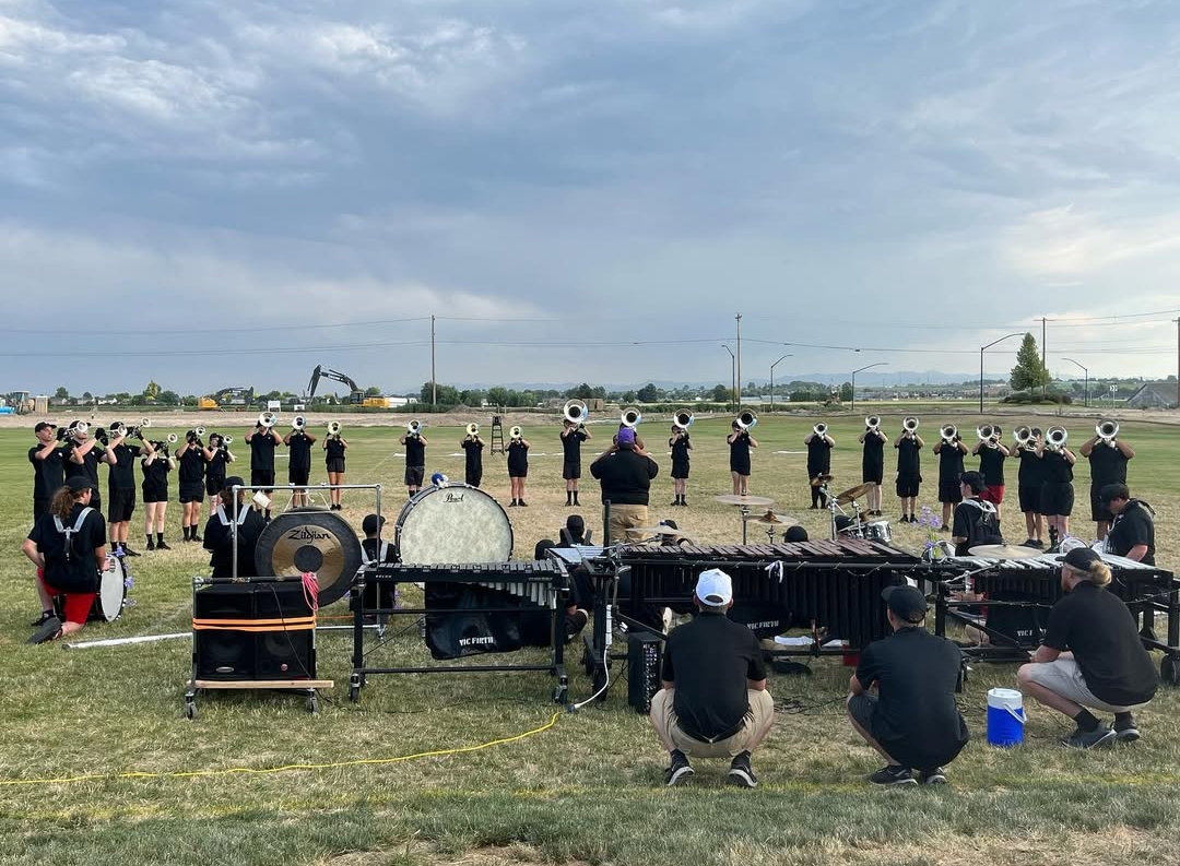First picture of the community performance of the Boise Gems Drum and Bugle Corps