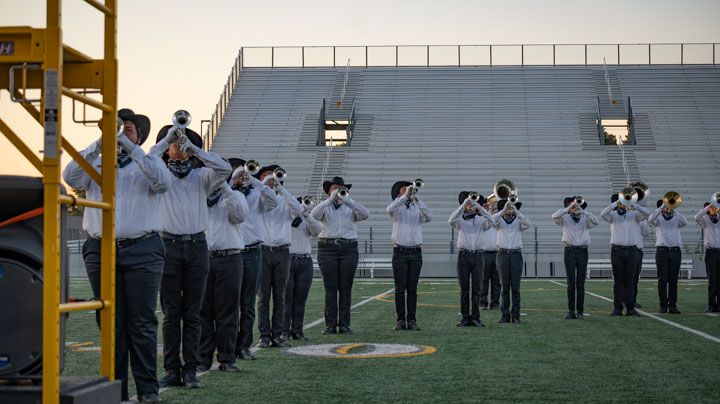 First picture of the Kennewick performance of the Boise Gems Drum and Bugle Corps