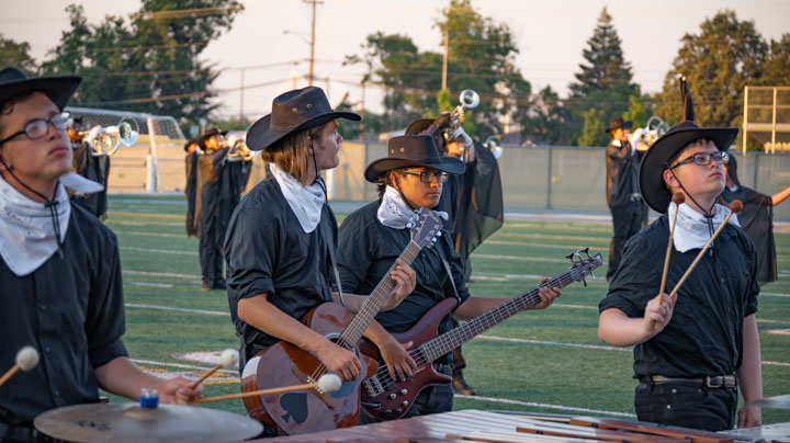Second picture of the Kennewick performance of the Boise Gems Drum and Bugle Corps