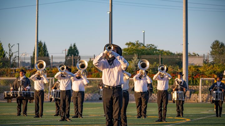 First picture of the hilssboro performance of the Boise Gems Drum and Bugle Corps