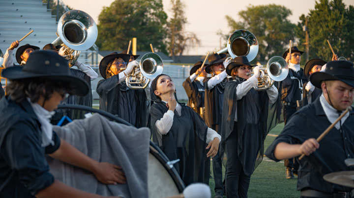 Third picture of the Kennewick performance of the Boise Gems Drum and Bugle Corps