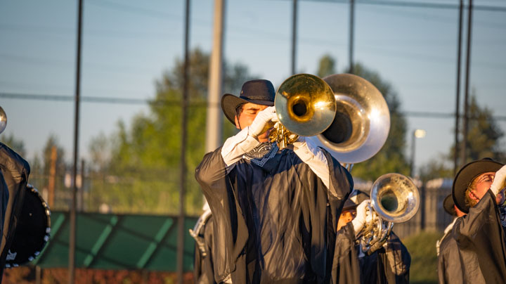 Second picture of the hilssboro performance of the Boise Gems Drum and Bugle Corps