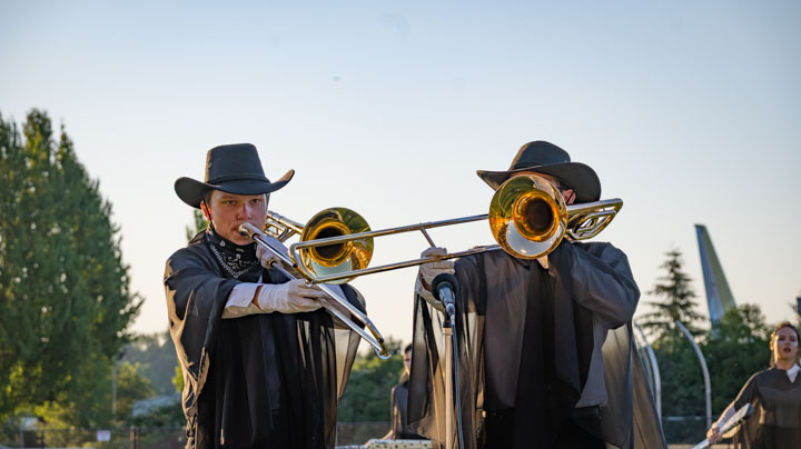 Second picture of the Seattle performance of the Boise Gems Drum and Bugle Corps