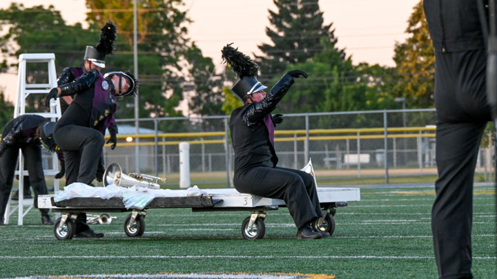 Second picture of the Kennewick performance of the Boise Gems Drum and Bugle Corps